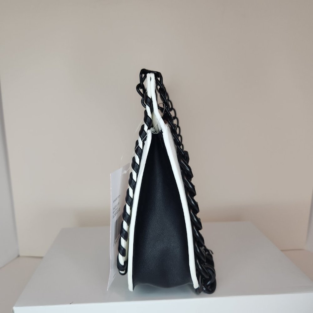 Betsey Johnson Whipstitch XOBRIDGE Crossbody Purse - White/Black - NWT - Picture 5 of 10